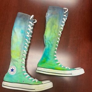 knee high converse green